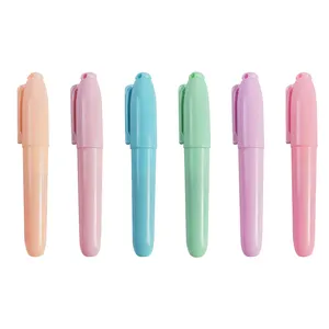 Pen Highlighter Manufactory Wholesale Soft Wax Pill Mini Highlighters Stick For School Highlight Crayon Highlighter Marker Pen Set