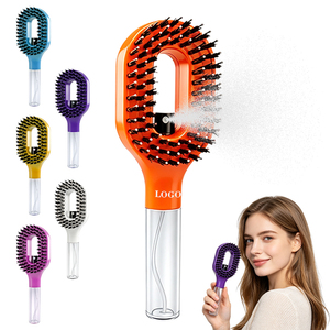 Cepillo pulverizador 2 en 1 para cabello con pulverizador de agua integrado, para uso en seco y húmedo, con función de masaje y para eliminar el frizz, para el hogar - Product Image 1