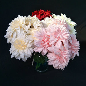 Bouquet de dahlias artificiels Queyiyi, 30 cm-100 cm, multicolores, décoration d'intérieur, arrangement de mariage - Product Image 1