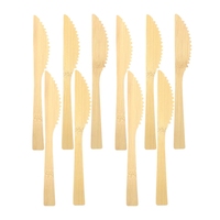 Ensemble de couverts jetables en bambou écologiques résistants à la chaleur avec serviette en papier, fourchette, cuillère, couteau