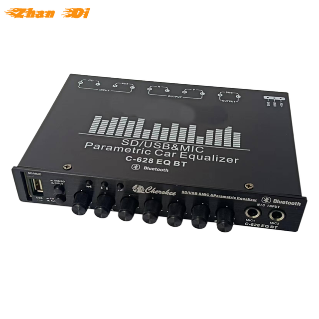 Zhan Di C-628 Factory Direct Sales 7-band Graphic Equalizer with for and Subwoofer Frequency 1-Year Warranty