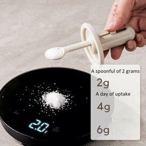 Cubierta de cuchara telescópica integrada de vidrio y plástico para cocina, ecológica, fácil de limpiar, blanca y verde, para especias y sal, directo de fábrica - Product Image 3
