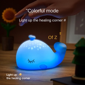 Nuevo <span class=keywords><strong>mar</strong></span> Animal ballena LED noche colorida estrella Clap lámpara <span class=keywords><strong>de</strong></span> silicona ecológica sala <span class=keywords><strong>de</strong></span> estar dormitorio dormir atenuación <span class=keywords><strong>de</strong></span> tres bloques - Product Image 4