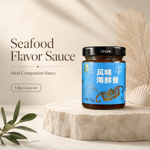 ซอสกุ้งรสเผ็ด รสชาติอาหารทะเลแบบจีน พริกเผาสำหรับบะหมี่ ข้าว ซาลาเปา และหม้อไฟ - Product Image 1