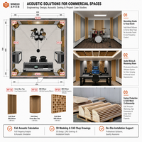 WINEGO Diffuseur Acoustique en Bois QRD Personnalisé à Basse Fréquence, Panneau Acoustique Suspendu au Plafond pour Studios d'Enregistrement et Projets Muraux