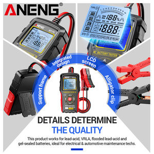 Aneng เครื่องทดสอบแบตเตอรี่รถยนต์จำเป็น BT175 12V/24V 100-1700 CCA อุปกรณ์วิเคราะห์เริ่มชาร์จแบตเตอรี่ตะกั่วกรด100% - Product Image 2