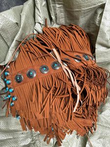 <strong>2026</strong> Tassel <strong>Shoes</strong> Summer Genuine Leather High Top Outdoor High Heel Open Toe Women's Western Denim Bohemian Women <strong>Sandals</strong> - Product Image 6