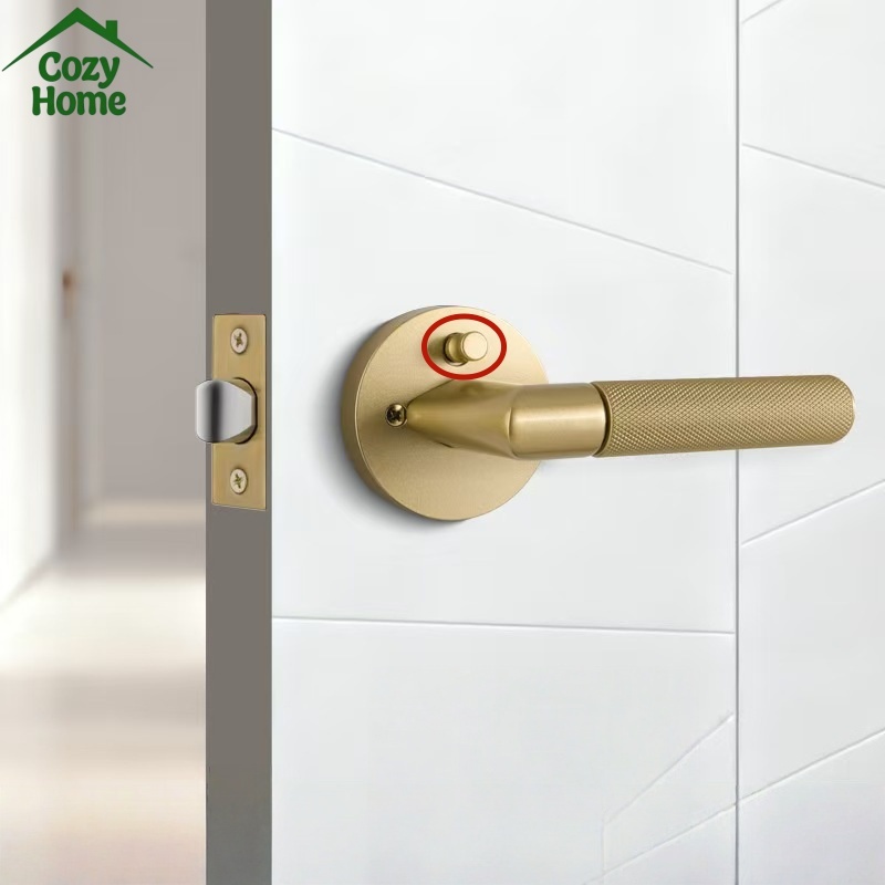Gold Round Privacy Lock