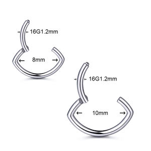<span class=keywords><strong>Prix</strong></span> usine Implant Grade Titane Ovale À Charnière Segment Cerceau Nez Septum Devil's Eye Anneau Corps Piercing Bijoux - Product Image 2