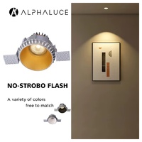 Plafonnier encastré moderne sans cadre de 2 pouces, homologué ETL CE, en plâtre, pour la décoration intérieure des cafés et les zones d'exposition d'art.