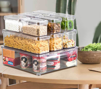 Paquet de 10 aliments fruits boissons légumes maison et cuisine stockage empilable réfrigérateur bacs transparent réfrigérateur organisateur conteneurs boîte