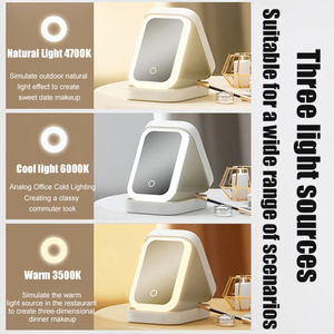 Smart Home <b>LED</b> <b>Mirror</b> <b>Makeup</b> Storage Box Fashion Portable Travel <b>Makeup</b> Bag Simple <b>Makeup</b> Case with <b>Mirror</b> for Women - Product Image 4