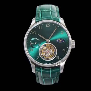 High-quality Top-grade Cow Leather Strap Unisex <b>Automatic</b> Mechanical Tourbillon Sapphire Crystal Pointer 50 Bar Waterproof Diver - Product Image 2