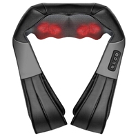Masseur électrique Shiatsu 3D chauffant pour le dos, le cou et les épaules, avec fonction de pétrissage profond et coussin chauffant intégré