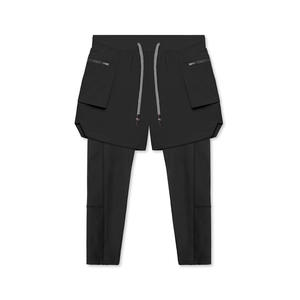 Pantalons de sport pour hommes Muscle Fitnedd, légers, décontractés, grande taille, mi-longueur, respirants, plissés à l'avant, fermeture à cordon, 2 en 1 - Product Image 3