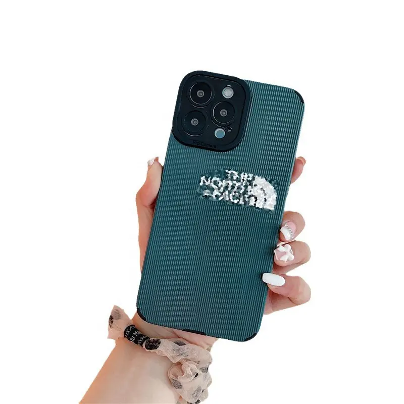 Gratis Verzending Mobiele Telefoon Tassen Telefoon Hoesjes Voor Noord Gezicht Groen Zwart Logo Mobiele Telefoon Cover 13 14 Voor Iphone 15 Promax Shell