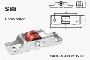 Con  lượng cao duy nhất 8088 hồ sơ ròng rọc bánh xe đồng ròng rọc cửa trượt cửa sổ con lăn bánh xe uPVC cửa sổ con lăn - Product Image 5