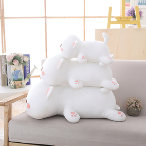 Vente en gros jouet en peluche chat animal en peluche bébé cadeau personnalisé blanc personnalisé tissu doux chat en peluche animal en peluche mignon - Product Image 4