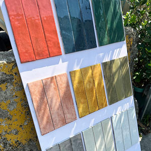 Azulejos de <span class=keywords><strong>pared</strong></span> de baño de cocina blanca de estilo retro francés 60X240 azulejos de <span class=keywords><strong>Color</strong></span> bajo vidriado pequeños hechos a mano ladrillo de tira larga - Product Image 4