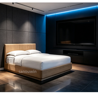 Offre Spéciale – Ensemble de Meubles de Chambre en Bois de Chêne Style Minimaliste à Prix Réduit – Lit d'Intérieur, Lit Professionnel, Lit Plat, Ensemble de Lit Domestique