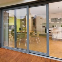 Ventanas y Puertas Corredizas Modernas de Aluminio para Balcón y Oficina con Doble Vidrio para Uso en Cocina
