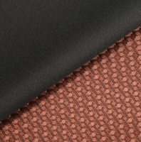 Cuir semi-PU de 1 mm avec motif géométrique tournesol ; Cuir synthétique pour sacs, chaussures, emballages cadeaux (en stock)