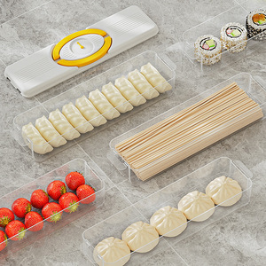 Dumpling Box Household Food Grade Freezer Storage Container Airtight Flip Top Lid Rectangle Shape For Wontons Kitchen - Product Image 2