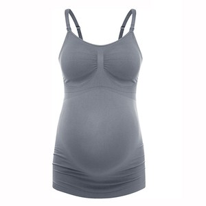 Canotta di supporto per maternità senza cuciture all'ingrosso tutto in una canotta da <span class=keywords><strong>allattamento</strong></span> facile da pompaggio con reggiseno incorporato disponibile S XXL busty - Product Image 2