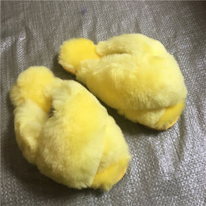 Pantoufles en fourrure de <span class=keywords><strong>mouton</strong></span> véritable en gros - Product Image 5