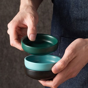 Petite assiette en céramique mate simple pour sushi, porcelaine, pour noix, mini-bol à sauce soja, vaisselle, ustensiles de cuisine domestiques - Product Image 4