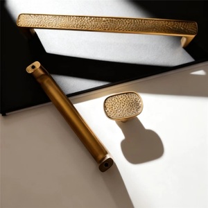 Hammered Zinc Alloy Minimalist Durable Cabinet Door Furniture Drawer Shoe Cabinet Wardrobe Handle and <b>Knob</b> - Product Image 2