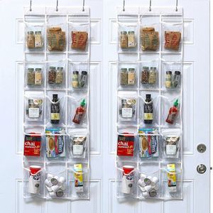 Organisateur de rangement transparent en PVC à 15 compartiments, pochette de rangement pour casques, pour salle de classe ou à suspendre derrière la porte - Product Image 1