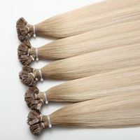 Extensions de cheveux Remy pré-collées en gros, pointes en K, double épaisseur, cheveux vietnamiens Remy, pointes plates, styles collés 12A, lisses, 18 pouces
