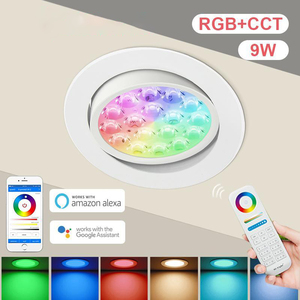 Plafonnier LED avec télécommande et télécommande RGB WIFI Tuya APP Alexa Google Assistant Spot à gradation 20W 25W Éclairage intérieur - Product Image 4