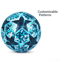 Ballon de football en PU PVC avec logo personnalisé imprimé, cousu à la machine, équipement sportif pour activités et compétitions en plein air