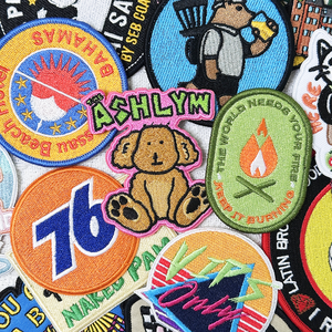 Full Embroidery Custom Embroidered <strong>Patch</strong> for Pants Hook and Loop Backing Chenille 3D <strong>Patch</strong> Heat Press <strong>Patches</strong> - Product Image 2