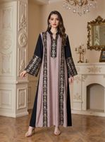 Robes Abaya pour femmes pour l'Aïd, Kaftan Jalabiya, robe de soirée ornée de diamants, Vestidos musulmans, Ramadan, Maroc, Dubaï, Abayas, robe longue arabe 0025