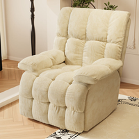 Fauteuil inclinable électrique en tissu, fauteuil pivotant multifonctionnel pour salon et chambre à coucher