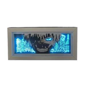 Anime Tokyo Ghoul papel arte lámpara Ken <span class=keywords><strong>Kaneki</strong></span> LED noche Luz Portátil Mini protección ocular dormitorio decoración Anime figura regalo - Product Image 2