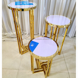 Table à gâteaux/desserts en acier inoxydable et PVC personnalisable de haute qualité pour les mariages, marque FURUN, fournitures durables pour les cérémonies de mariage - Product Image 2