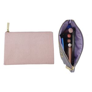 Eco Friendly Custom Printed logo Blank Make up Organic Cotton Plain Travel New Cosmetic Makeup Bag Canvas Pouch with Zipper - Product Image 6