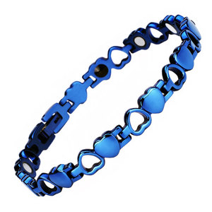 Pulsera de Cadena Magnética con <span class=keywords><strong>Iones</strong></span> <span class=keywords><strong>Negativos</strong></span> de Germanio, Bio Magnética, de Color Azul Clásico, Ajustable, <span class=keywords><strong>para</strong></span> la Salud - Product Image 5