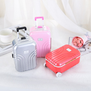 Yu Mo Mini Trolley <b>Suitcase</b> 15.5 x 10.5 x 7 Cm Rotating Jewelry Box For Girls Student Gift - Product Image 3