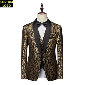 Setelan Pria, 5XL, pria, LOGO kustom, <span class=keywords><strong>2</strong></span> potong, Blazer pernikahan, Prom, emas - Product Image 5