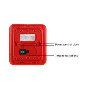 Sirena de Alarma Contra Incendios Convencional con Luz Estroboscópica, Color Rojo CE, 24VDC, Luz Estroboscópica Multitono, Alarma <span class=keywords><strong>Audible</strong></span> y <span class=keywords><strong>Visual</strong></span>, Material ABS de Alta Calidad - Product Image 6