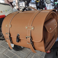 Boîte à bagages arrière universelle pour moto rétro, grande valise vintage Victoria, étanche, avec serrure à combinaison, poche latérale pour bouteille d'eau