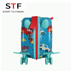 Enfants bagages à roulettes Spinner 3D Scooter <span class=keywords><strong>valise</strong></span> pour enfants <span class=keywords><strong>cabine</strong></span> chariot étudiant sac de voyage mignon bébé continuer - Product Image 2