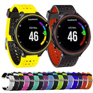 <span class=keywords><strong>Bracelet</strong></span> en silicone réglable à double couleur pour <span class=keywords><strong>Garmin</strong></span> <span class=keywords><strong>Forerunner</strong></span> 235 <span class=keywords><strong>230</strong></span> 620 630 735XT 235Lite Smartwatch <span class=keywords><strong>Bracelet</strong></span> respirant - Product Image 1