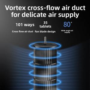 <span class=keywords><strong>Ventilateur</strong></span> tour sans pales à refroidissement par eau avec télécommande, fonctionnement silencieux, oscillation gauche/droite - Product Image 4