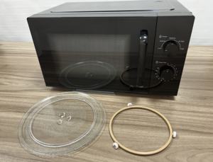 Four à <span class=keywords><strong>micro</strong></span>-ondes de comptoir de 25 L, <span class=keywords><strong>mini</strong></span>, en acier inoxydable, 1050 W, classe énergétique A, minuterie mécanique, commande par bouton - Product Image 3